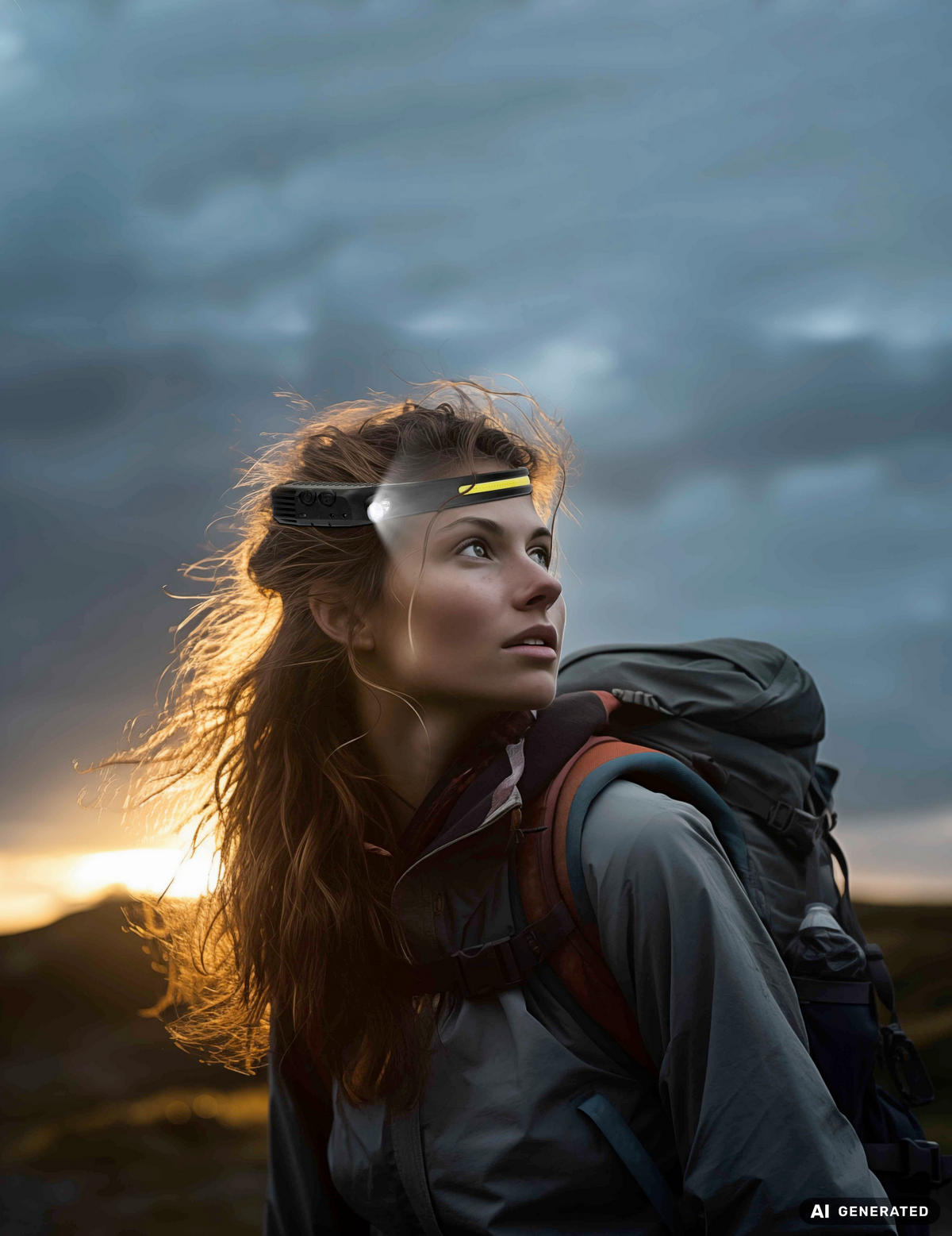 ČELNA SVETILKA  HEADLAMP    31/31/31 cm         - rumena/črna, Basics, umetna masa (31/31/31cm)