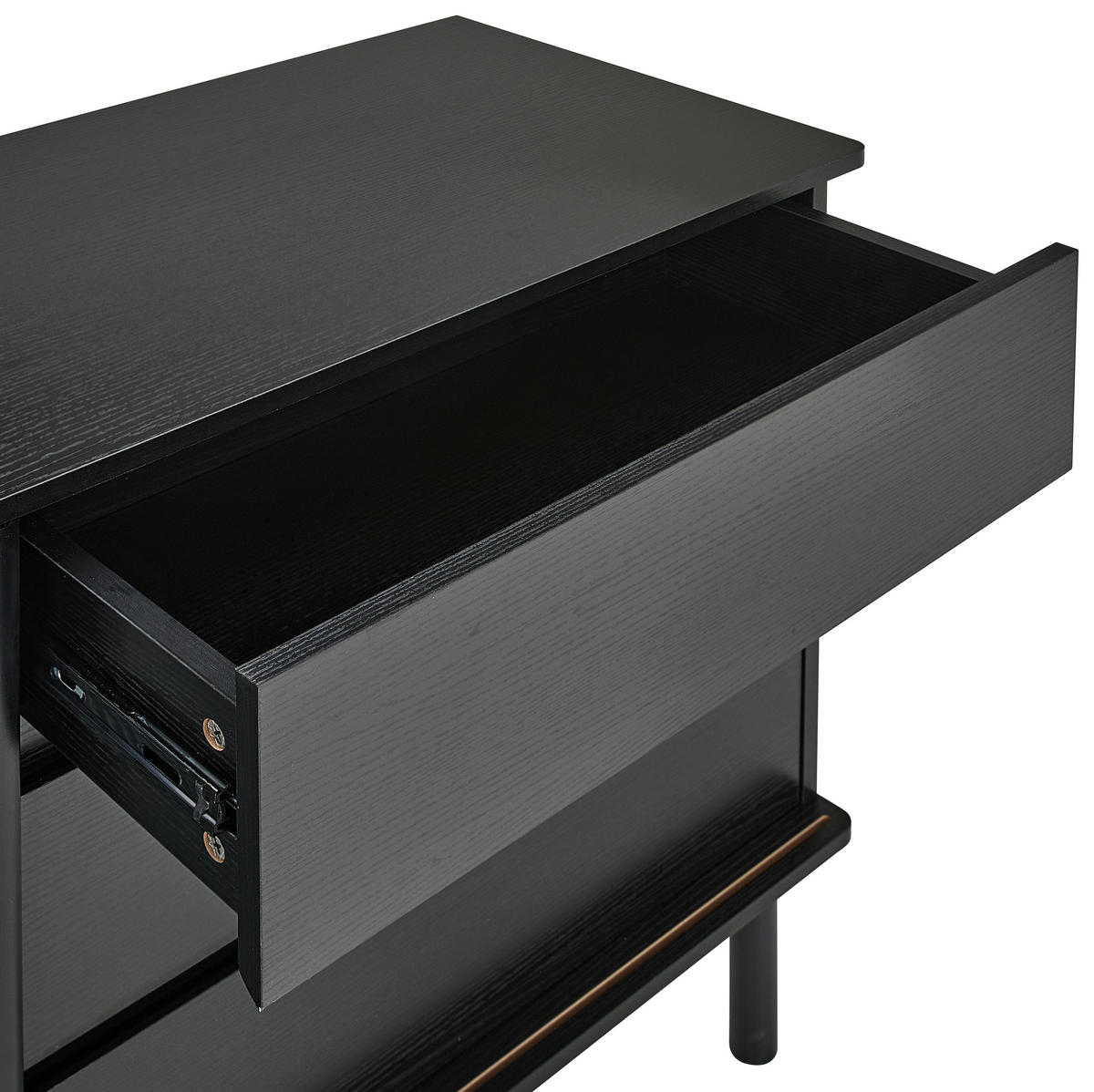 SIDEBOARD  in 111/79/40 cm  - Klar/Schwarz, Design, Glas/Holz (111/79/40cm) - MID.YOU