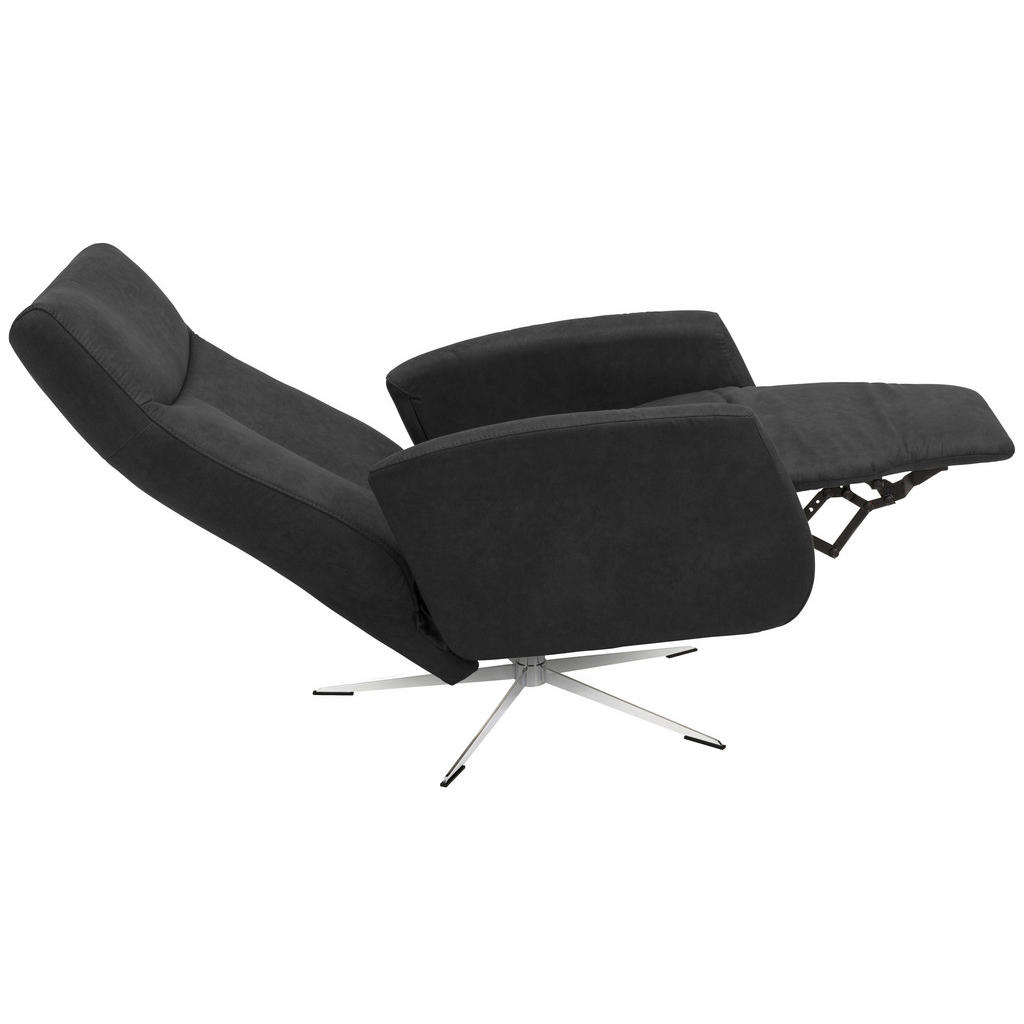 Thumbnail - Welnova Relaxsessel, Schwarz, Leder, Echtleder, Semi-Anilinleder, 74x101x84 cm, Fußauswahl, Lederauswahl, Stoffauswahl, ...