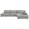 ECKSOFA in Cord, Plüsch Grau  - Schwarz/Grau, Design, Kunststoff/Textil (332/244cm) - Livetastic