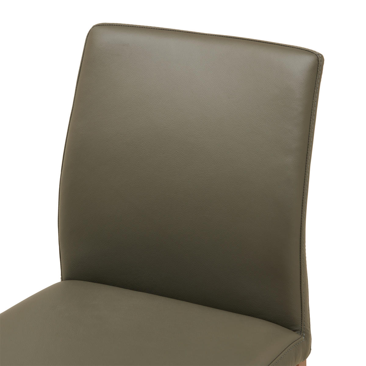STUHL Echtleder Anthrazit  - Anthrazit/Walnussfarben, MODERN, Leder (47,5/87/57,5cm) - Livetastic
