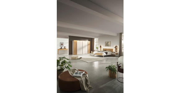 BETTANLAGE 180/200 cm  in Perlmutt, Wildeiche  - Wildeiche/Perlmutt, Design, Holz/Holzwerkstoff (180/200cm) - Valnatura