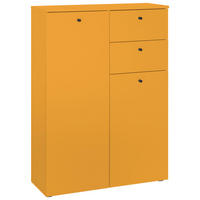 MIDISCHRANK 80/110/30 cm  - Gelb/Schwarz, Modern, Holzwerkstoff/Kunststoff (80/110/30cm) - MID.YOU