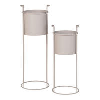 ÜBERTOPF-SET  - Beige, Design, Metall