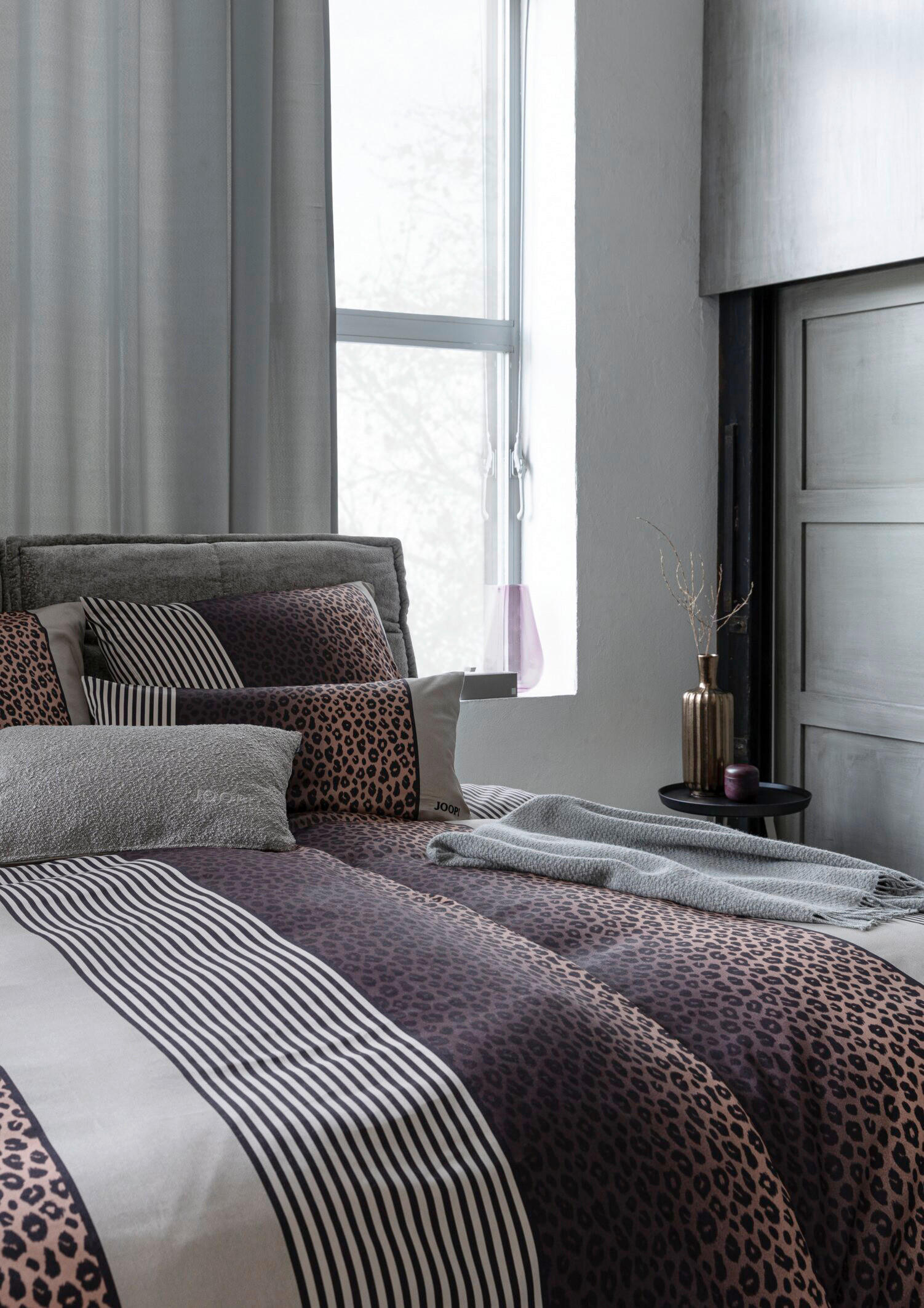 BETTWÄSCHE Joop! Leo Makosatin 135/200 cm  - Taupe, Design, Textil (135/200cm) - Joop!