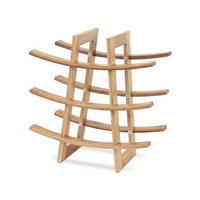 REGÁL NA VÍNO - přírodní barvy, Basics, dřevo (35/34/30cm)