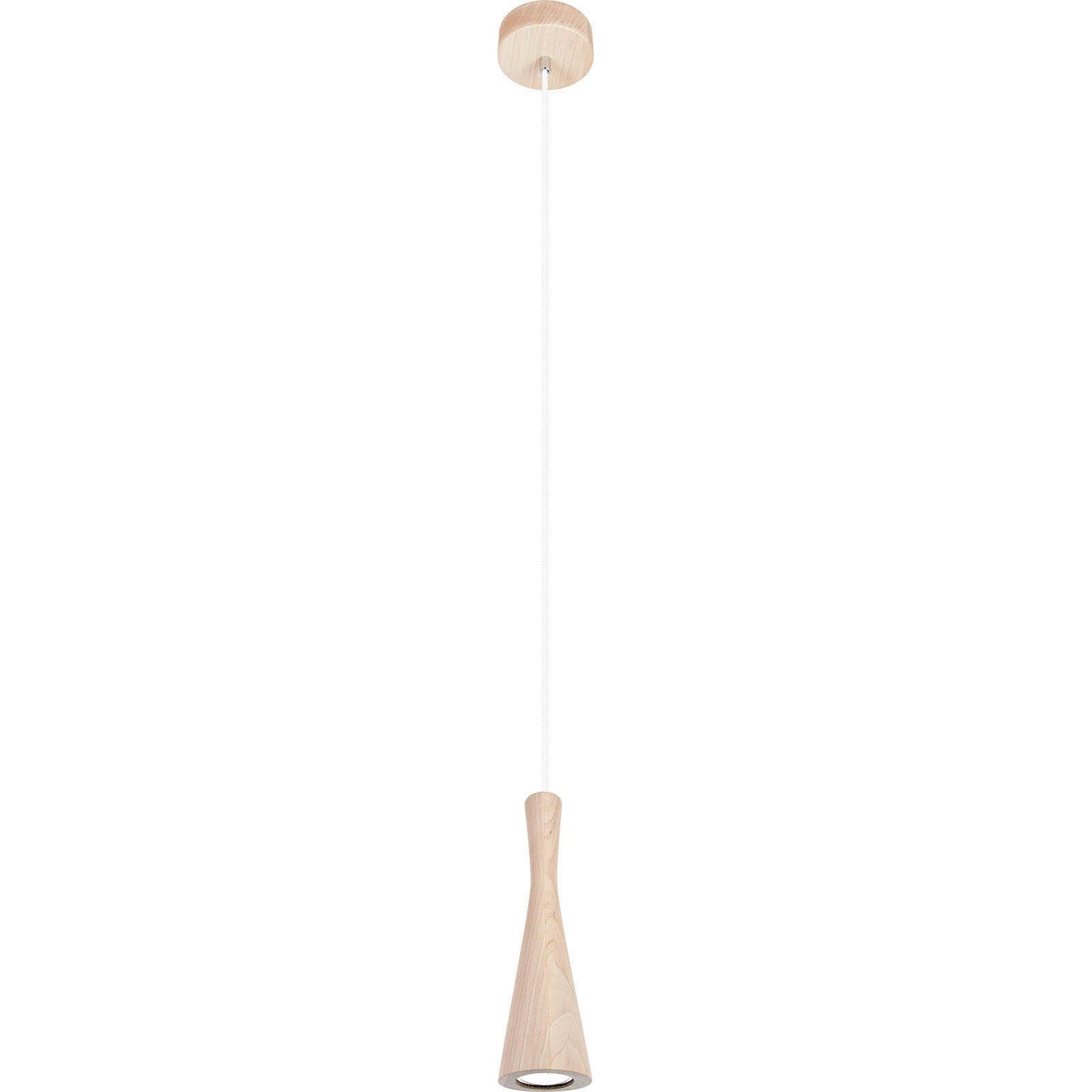 XXXLutz Hängeleuchte Vegas Weiß, Erle 90-140 cm