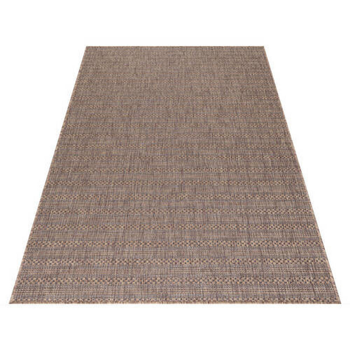In- und Outdoorteppich 120/170 cm Zagora Braun, Schwarz  - Schwarz/Braun, Basics, Textil (120/170cm) - Novel