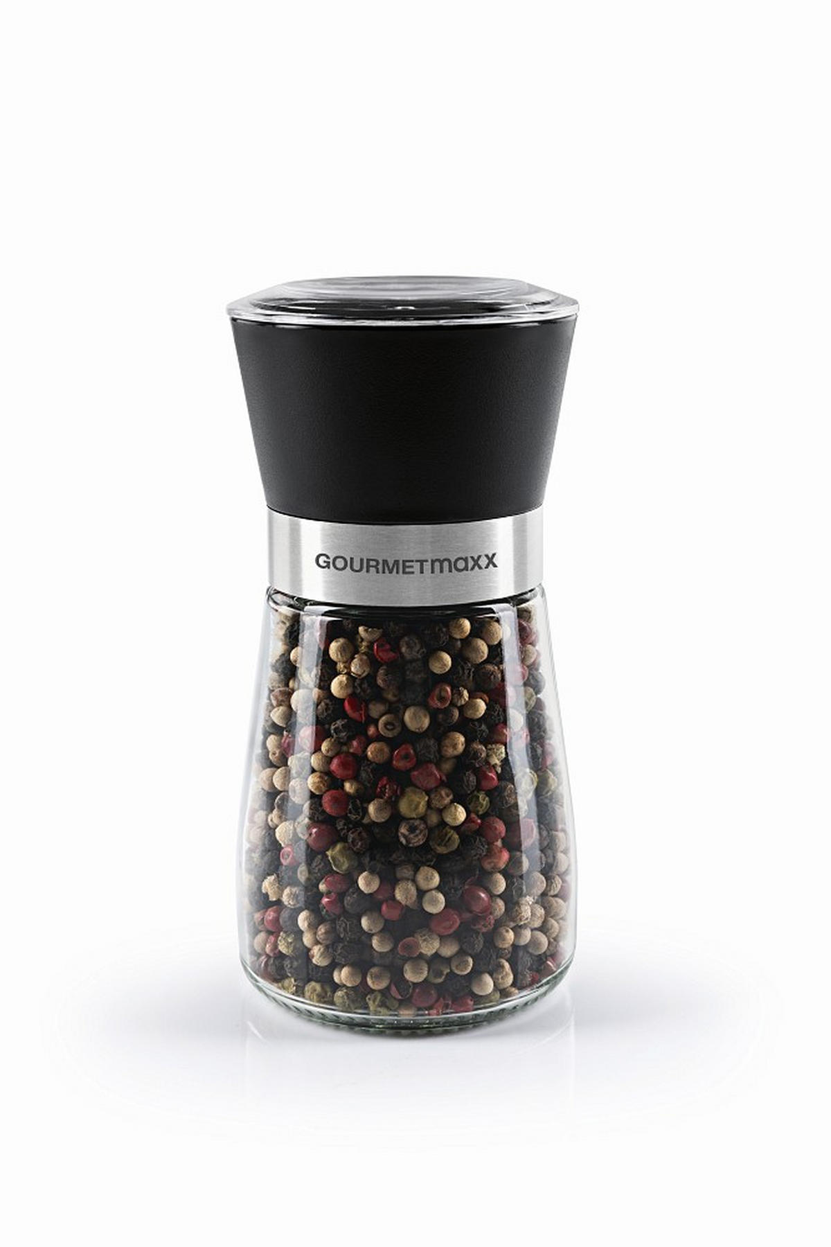SALZ- UND PFEFFERMÜHLE GOURMETmaxx  - Schwarz, Basics, Glas/Keramik (6,5/13cm) - GOURMETMAXX