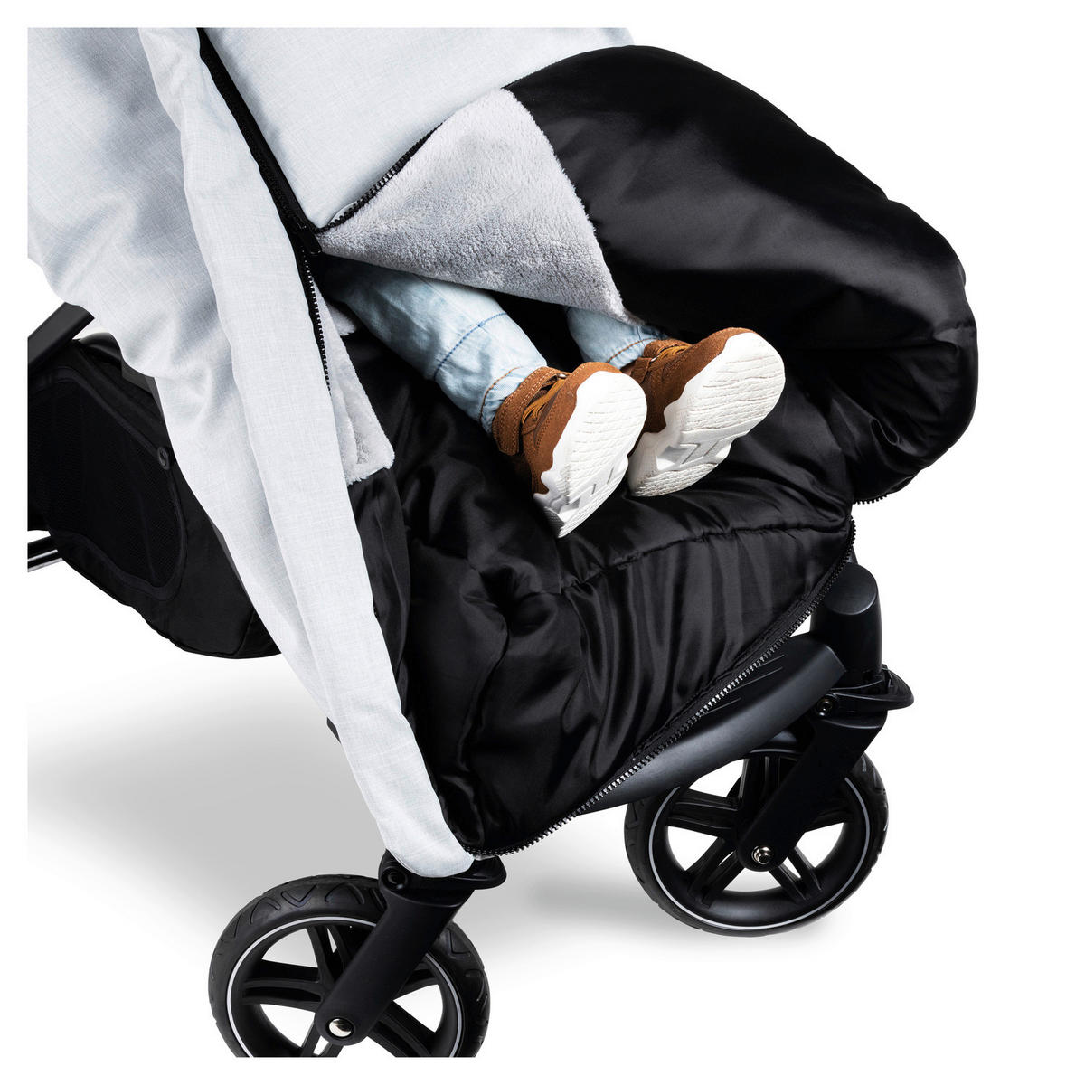FUßSACK Pushchair Footmuff  - Grau, Basics, Textil (105/10/57cm) - Hauck