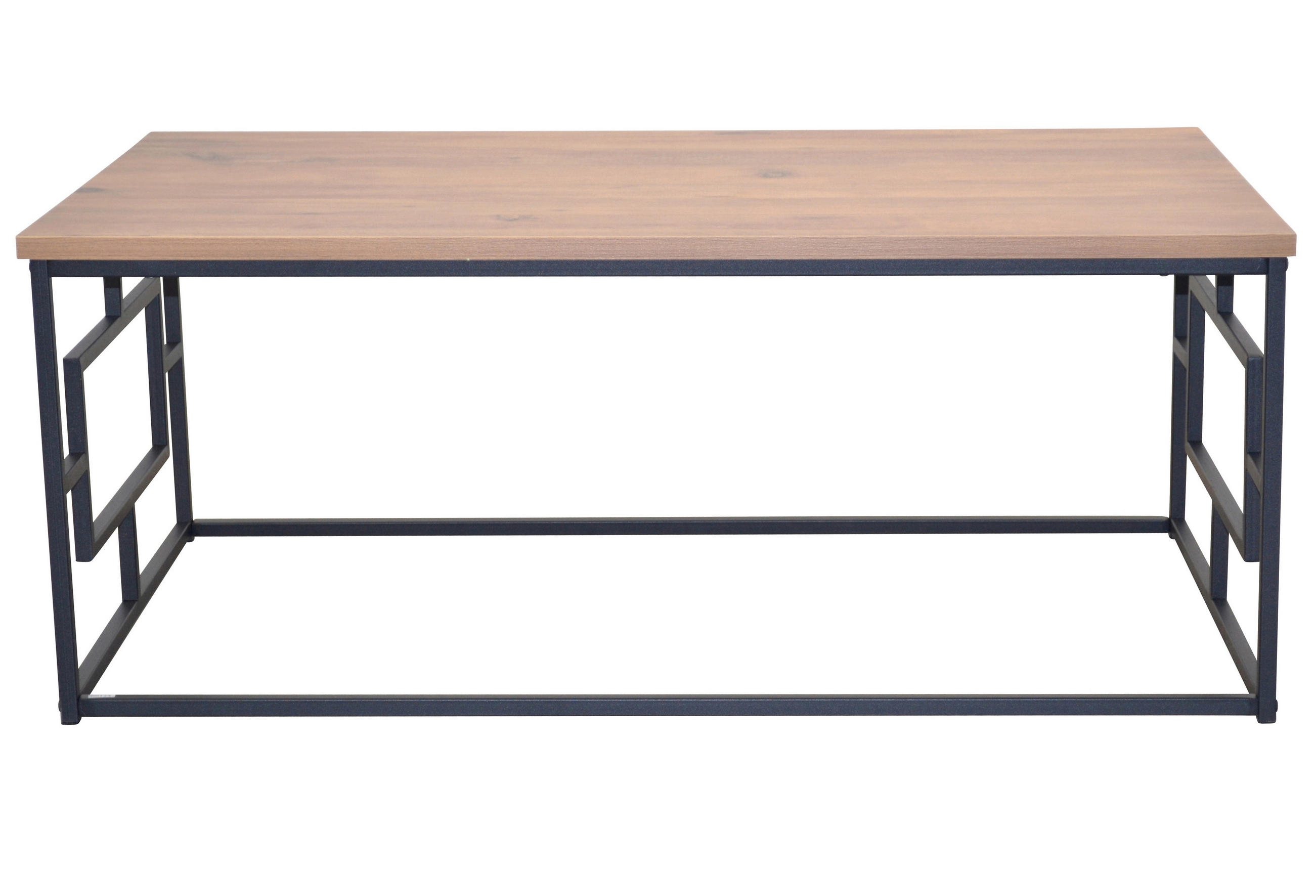 COUCHTISCH 60/100/40 cm rechteckig Schwarz, Eichefarben  - Eichefarben/Schwarz, Design, Holzwerkstoff/Metall (60/100/40cm) - MID.YOU