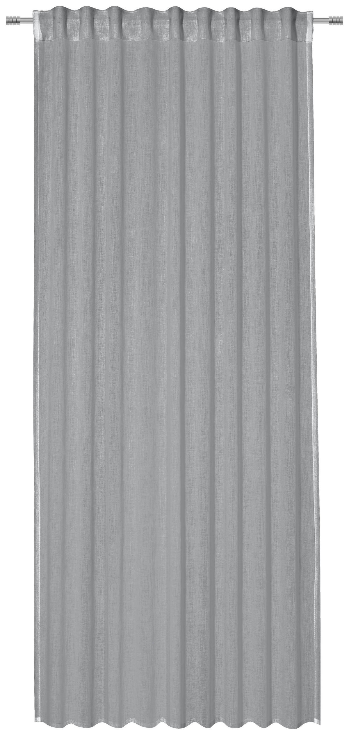 FERTIGVORHANG transparent  - Grau, Basics, Textil (140/245cm) - Boxxx