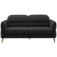 2-SITZER-SOFA  in Webstoff Schwarz  - Eiche Bianco/Schwarz, Design, Holz/Textil (192-220/85-106/98-112cm) - Dieter Knoll
