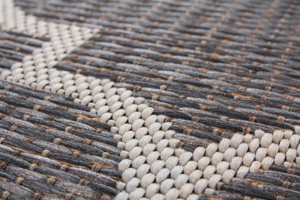 LÄUFER 80/230 cm Indonesia - Batu Grau  - Grau, KONVENTIONELL, Textil (80/230cm)