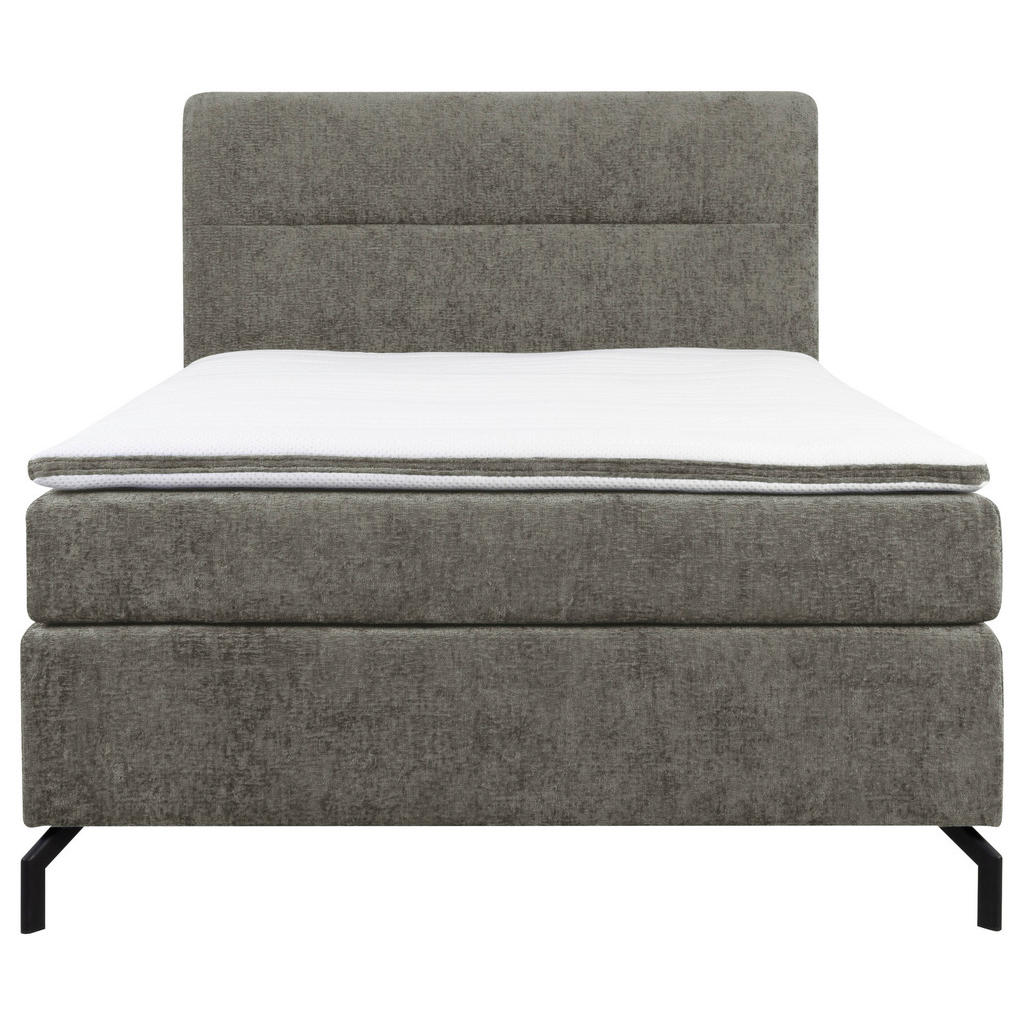 Thumbnail - Esposa Boxspringbett, Grau, Textil, H4, Höhe ca. 17 cm, 140x200 cm, Stoffauswahl, Topper durchgehend, Matratze in versch...