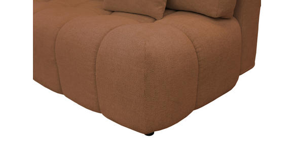 BOXSPRINGSOFA in Chenille Rostfarben  - Rostfarben/Schwarz, MODERN, Kunststoff/Textil (210/72/105cm) - Cantus