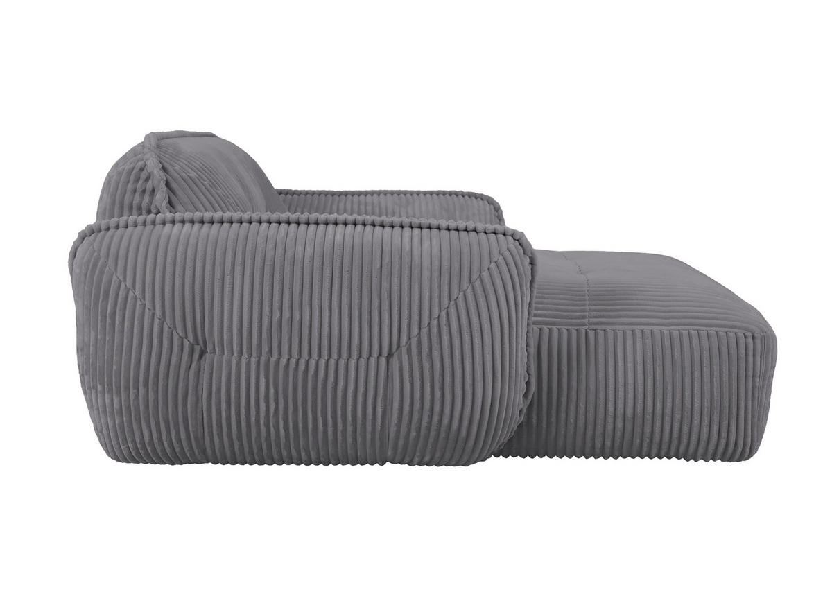 XXL-SESSEL - Schwarz/Grau, MODERN, Kunststoff/Textil (182/87/184cm) - Trendmanufaktur