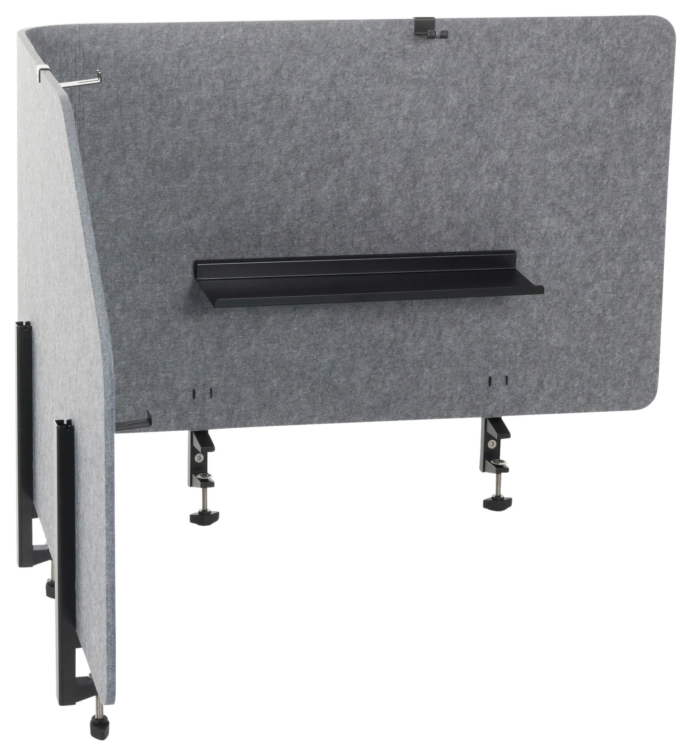 TRENNWAND  in Grau  - Grau, Basics, Kunststoff/Textil (160/50/1cm) - MID.YOU