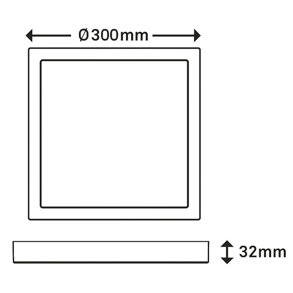 LED-DECKENLEUCHTE  30 cm  - Schwarz/Weiß, Design, Kunststoff/Metall (30cm) - Globo
