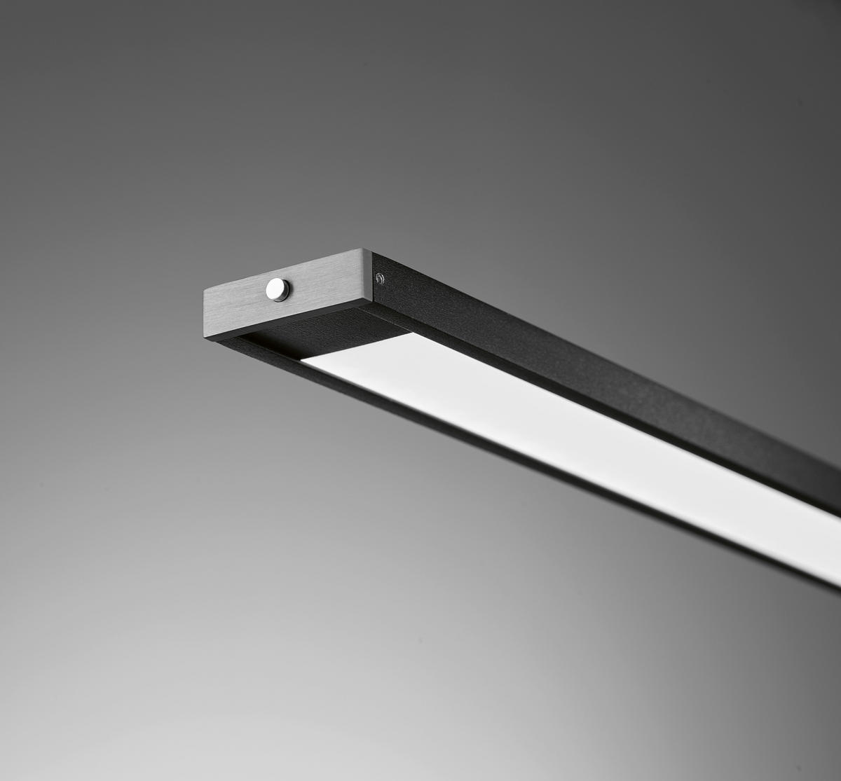 LED-HÄNGELEUCHTE 120/6/95-120 cm    - Schwarz/Nickelfarben, Design, Metall (120/6/95-120cm) - Fischer & Honsel
