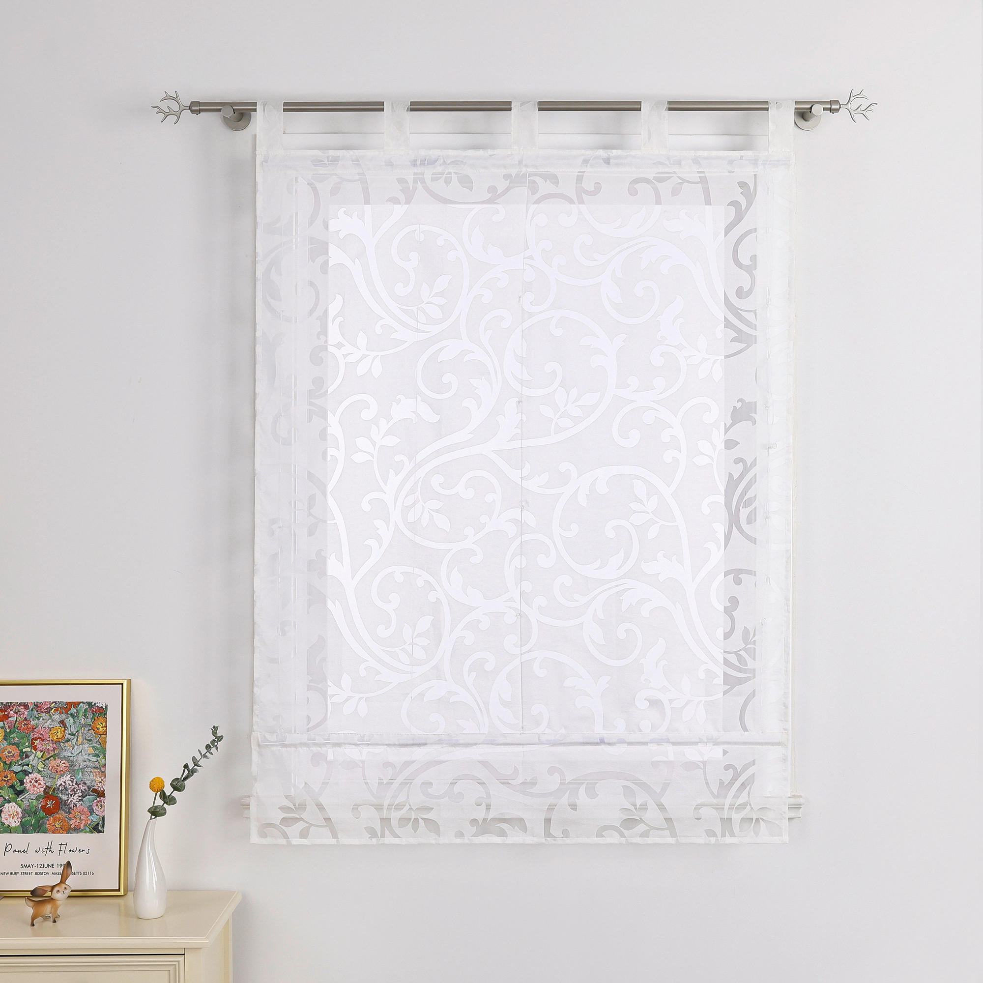 RAFFROLLO  transparent  120/140 cm   - Weiß, Basics, Textil (120/140cm) - Joyswahl