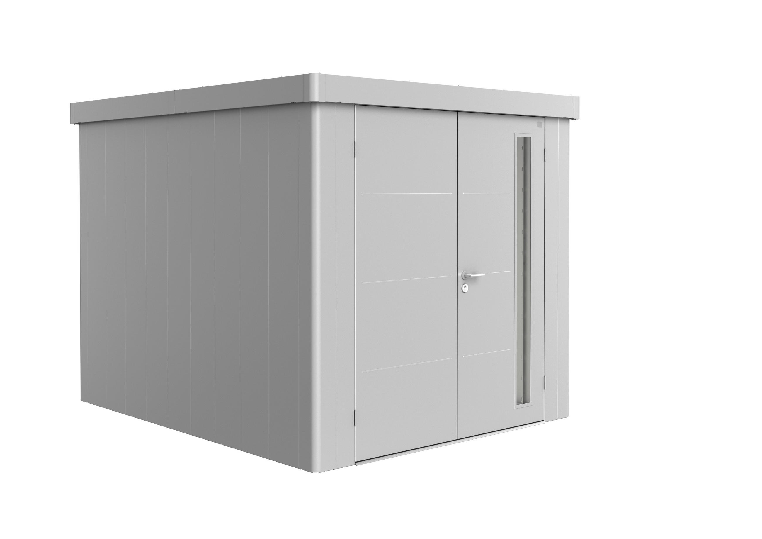 GERÄTEHAUS 236/292/222 cm  - Silberfarben, Design, Metall (236/292/222cm) - Biohort
