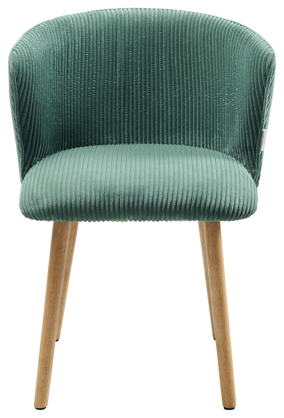 STUHL Cord Grün, Naturfarben Buche massiv  - Naturfarben/Grün, LIFESTYLE, Holz/Textil (61/79/61cm) - MID.YOU