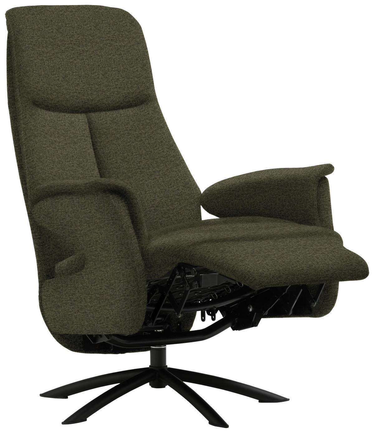 RELAXSESSEL in Textil Grün  - Schwarz/Grün, Design, Textil/Metall (73/108/86cm) - Welnova