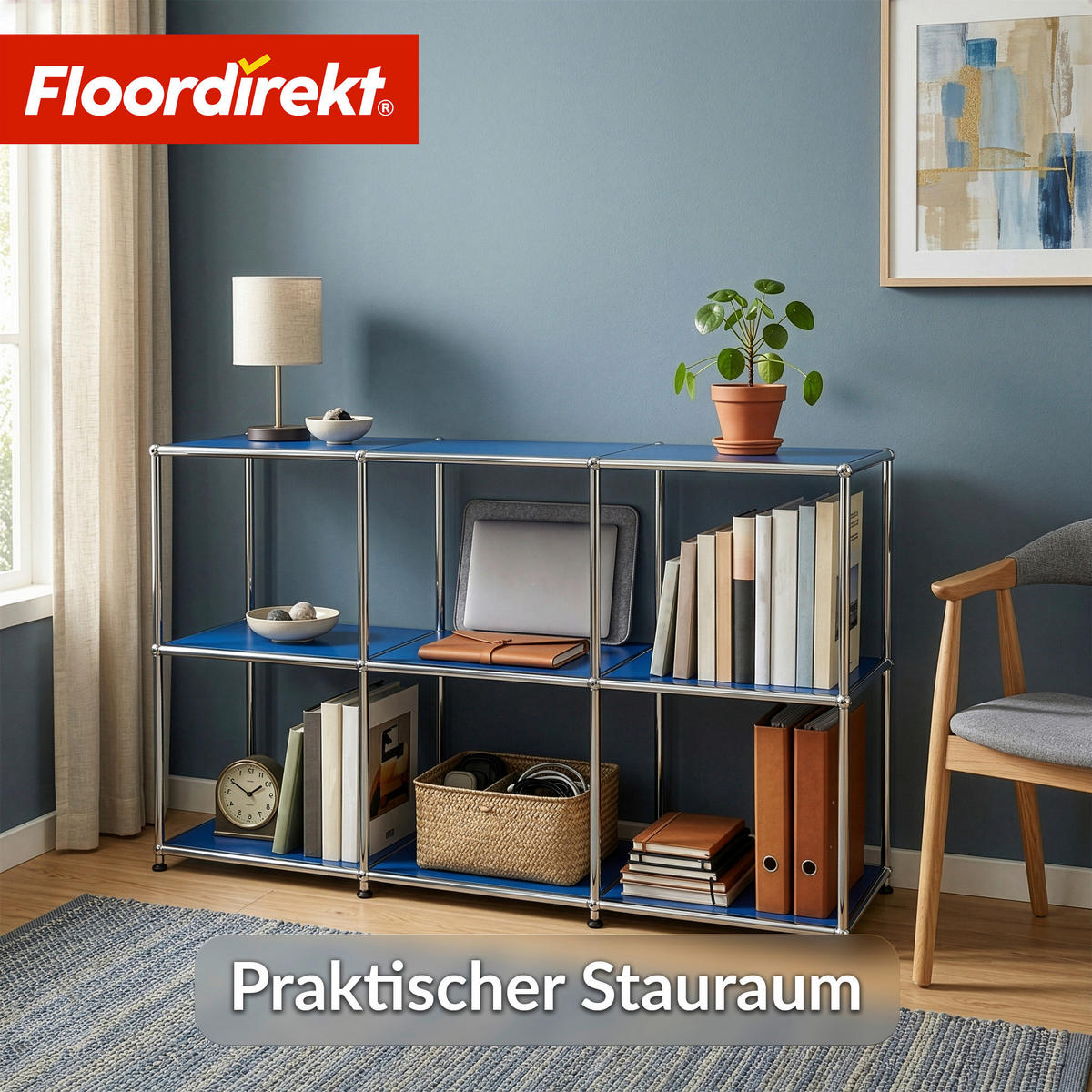 SIDEBOARD Concept Epure MK-018 116/82/40 cm  - Blau, Basics, Metall (116/82/40cm) - Floordirekt
