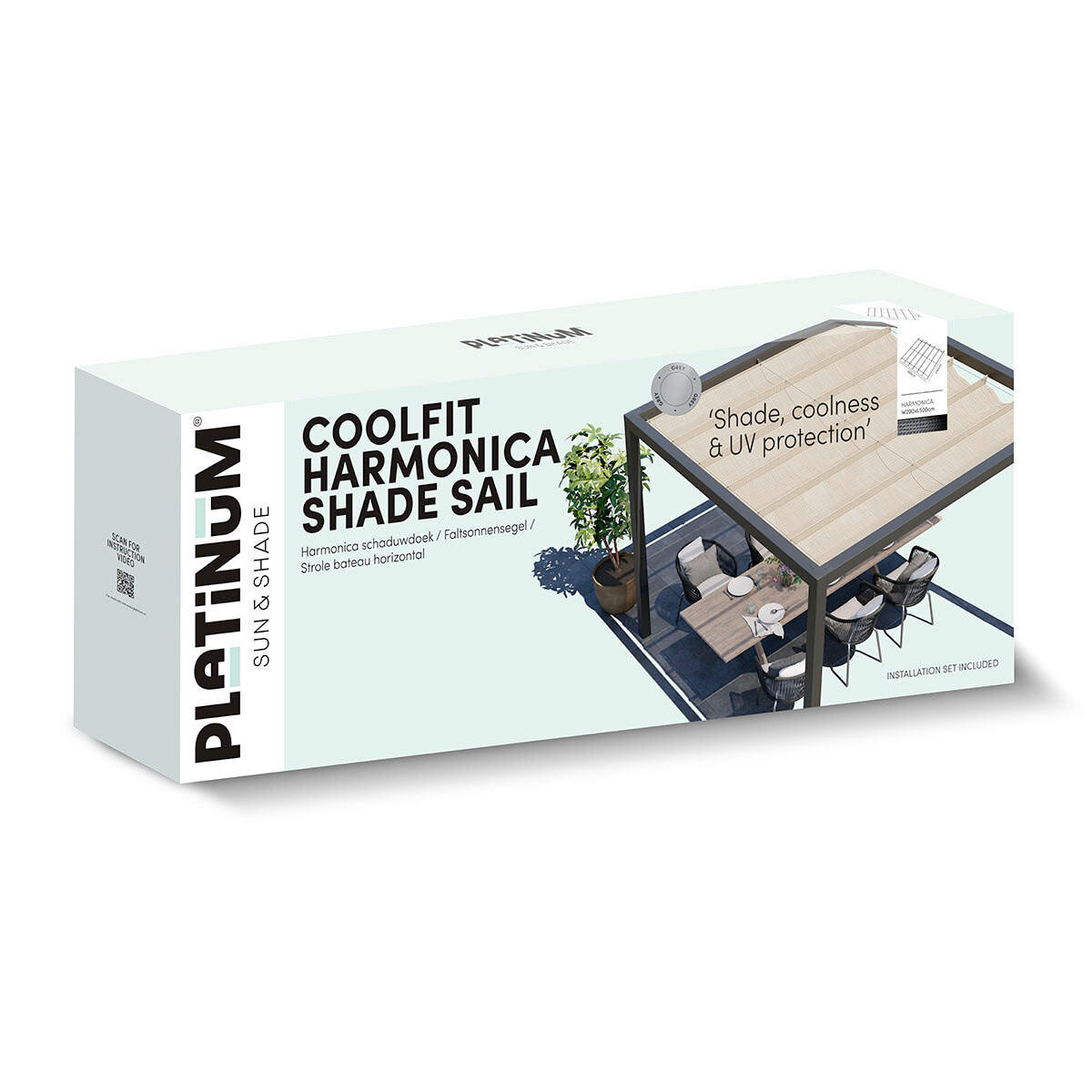 SONNENSEGEL  - Weiß, MODERN, Kunststoff (290/1/500cm) - Gardenson