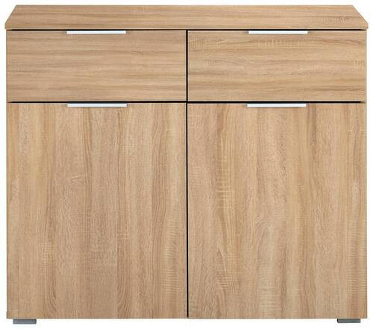 KOMÓD 93/81/42 cm  - Sonoma tölgy/alumínium színű, Modern, faalapú anyag (93/81/42cm) - Rauch Möbel