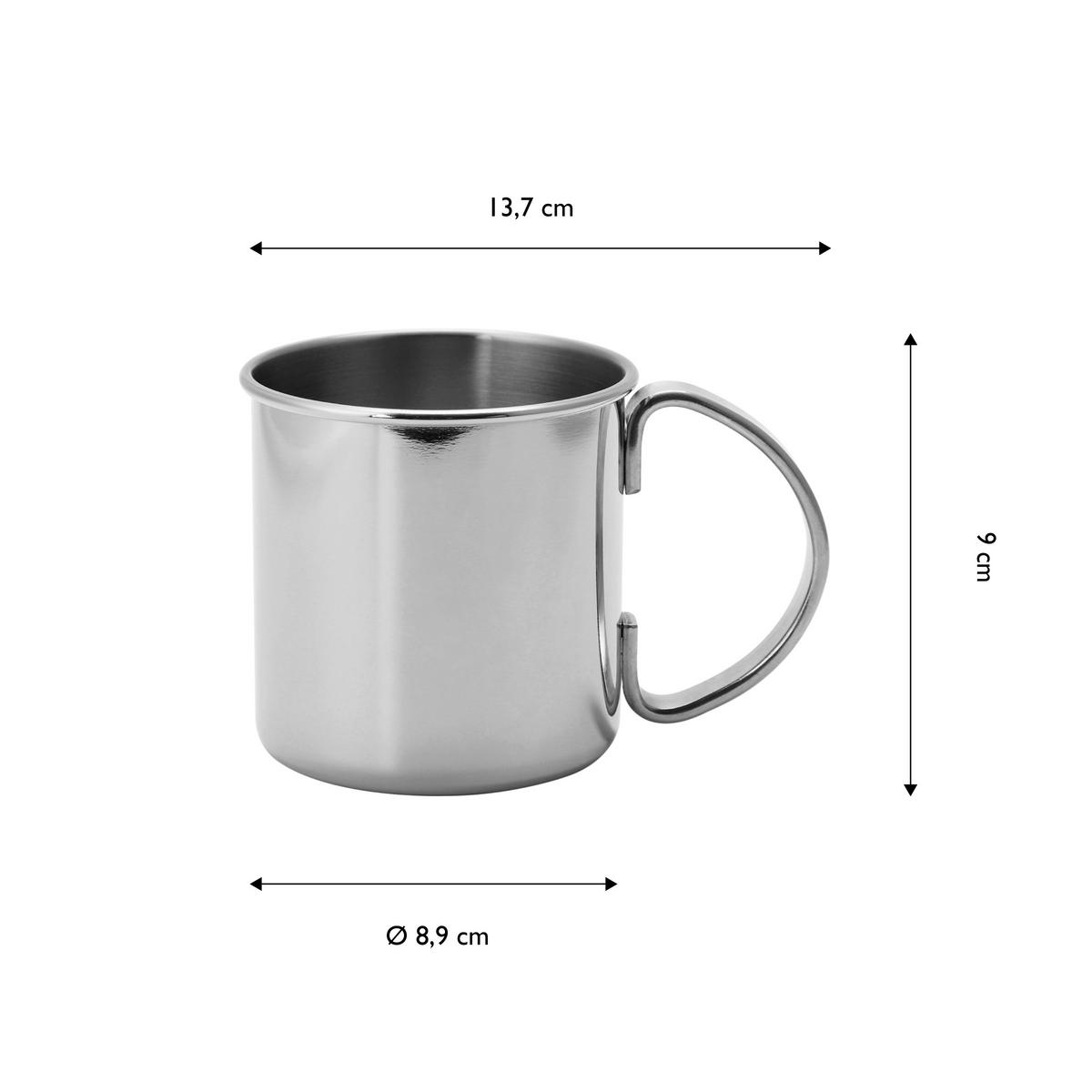 BECHERSET 2-teilig  - Silberfarben, Basics, Metall (13.7/8.9/9cm) - Echtwerk
