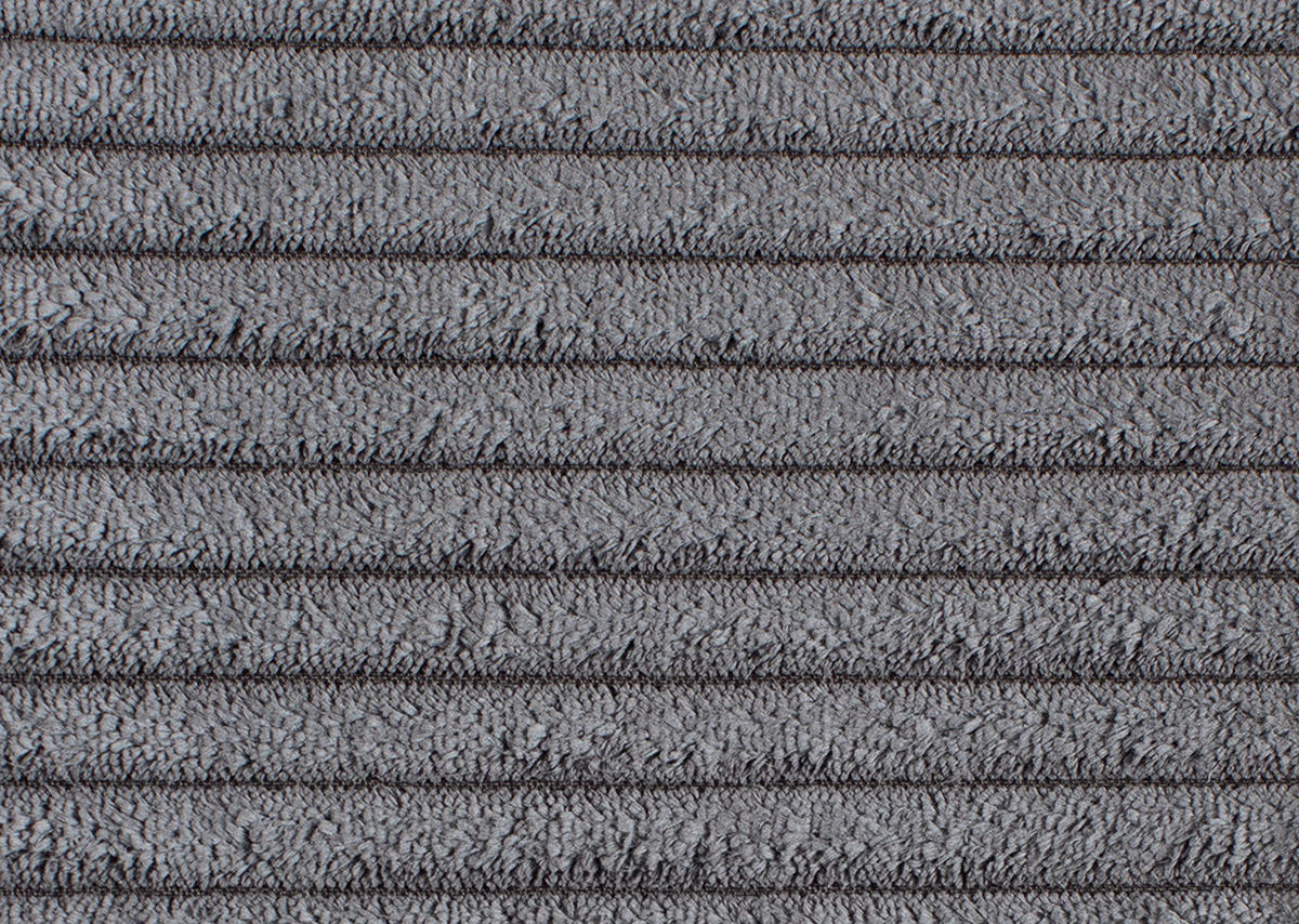 ECKSOFA in Cord Anthrazit  - Edelstahlfarben/Anthrazit, Konventionell, Textil/Metall (248/200cm) - Beldomo System