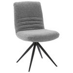 STUHL  in Stahl Flachgewebe Metall, Textil  - Dunkelgrau/Schwarz, Design, Textil/Metall (50/93/69cm) - Dieter Knoll