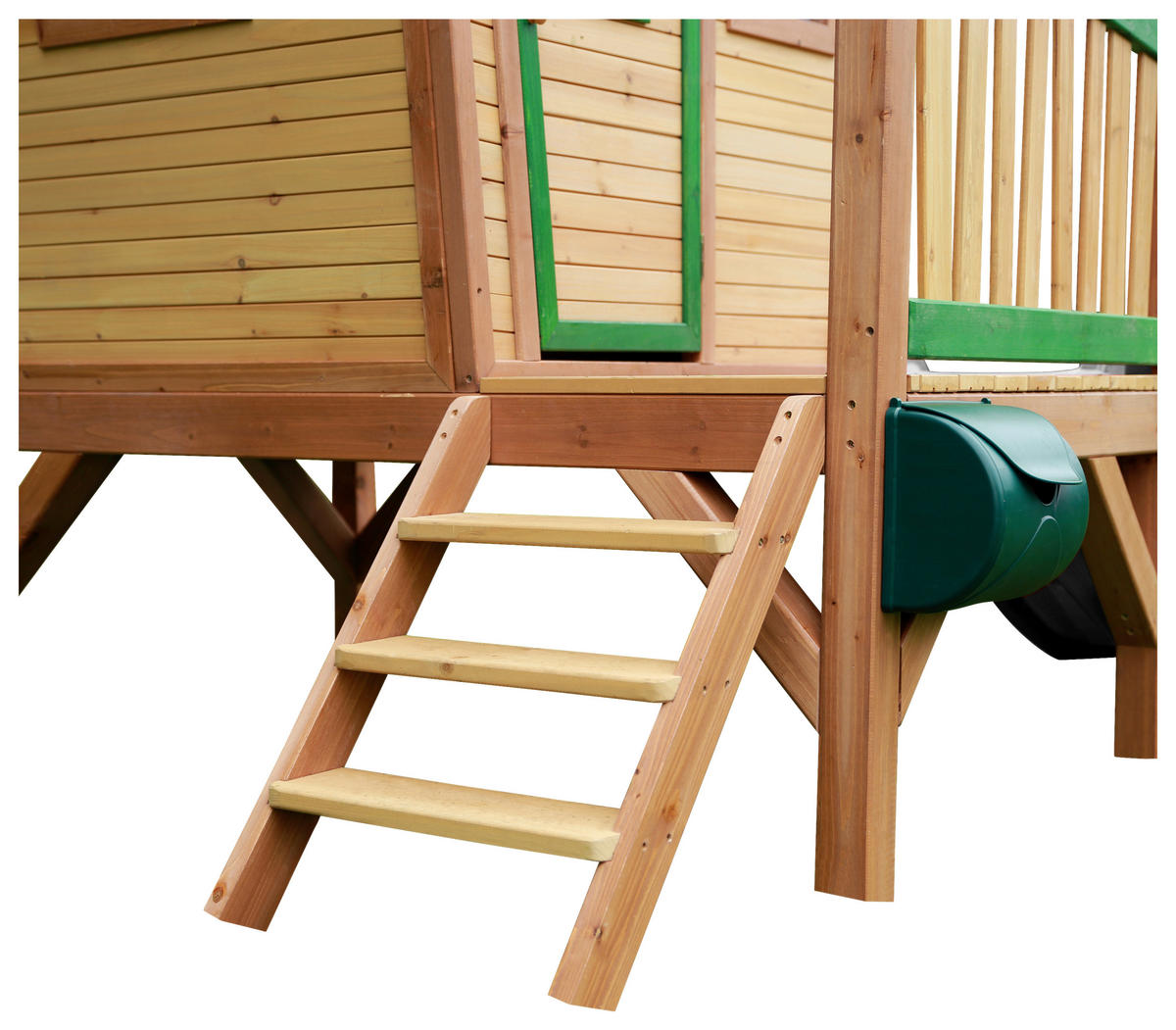 SPIELHAUS 264/203/177 cm  - Braun/Grau, KONVENTIONELL, Holz/Kunststoff (264/203/177cm) - Ambia Garden