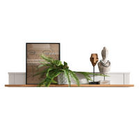 WANDBOARD Kiefer massiv Weiß  - Weiß, Design, Holz (148/18/16cm) - Livetastic