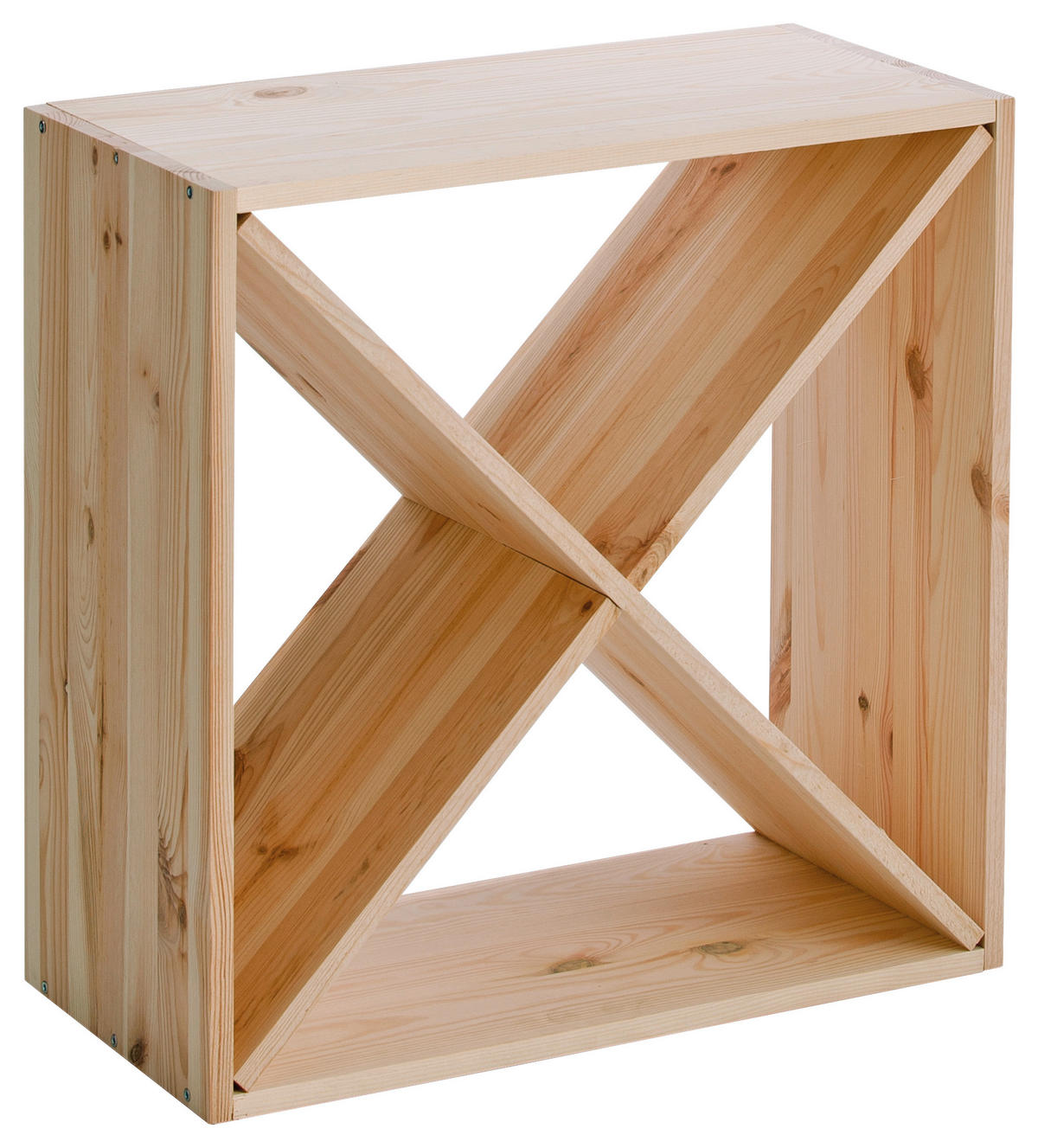 WEINREGAL  - Naturfarben, Basics, Holz (52/52/25cm) - Zeller Present