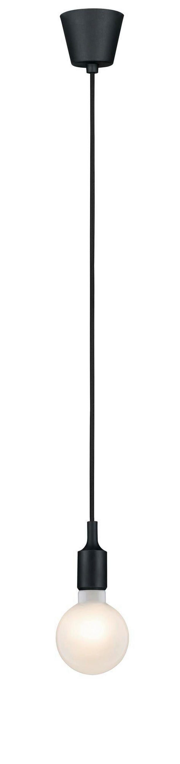 VISEČA SVETILKA        9,2/200 cm      E27 - črna, Basics, umetna masa (9,2/200cm)