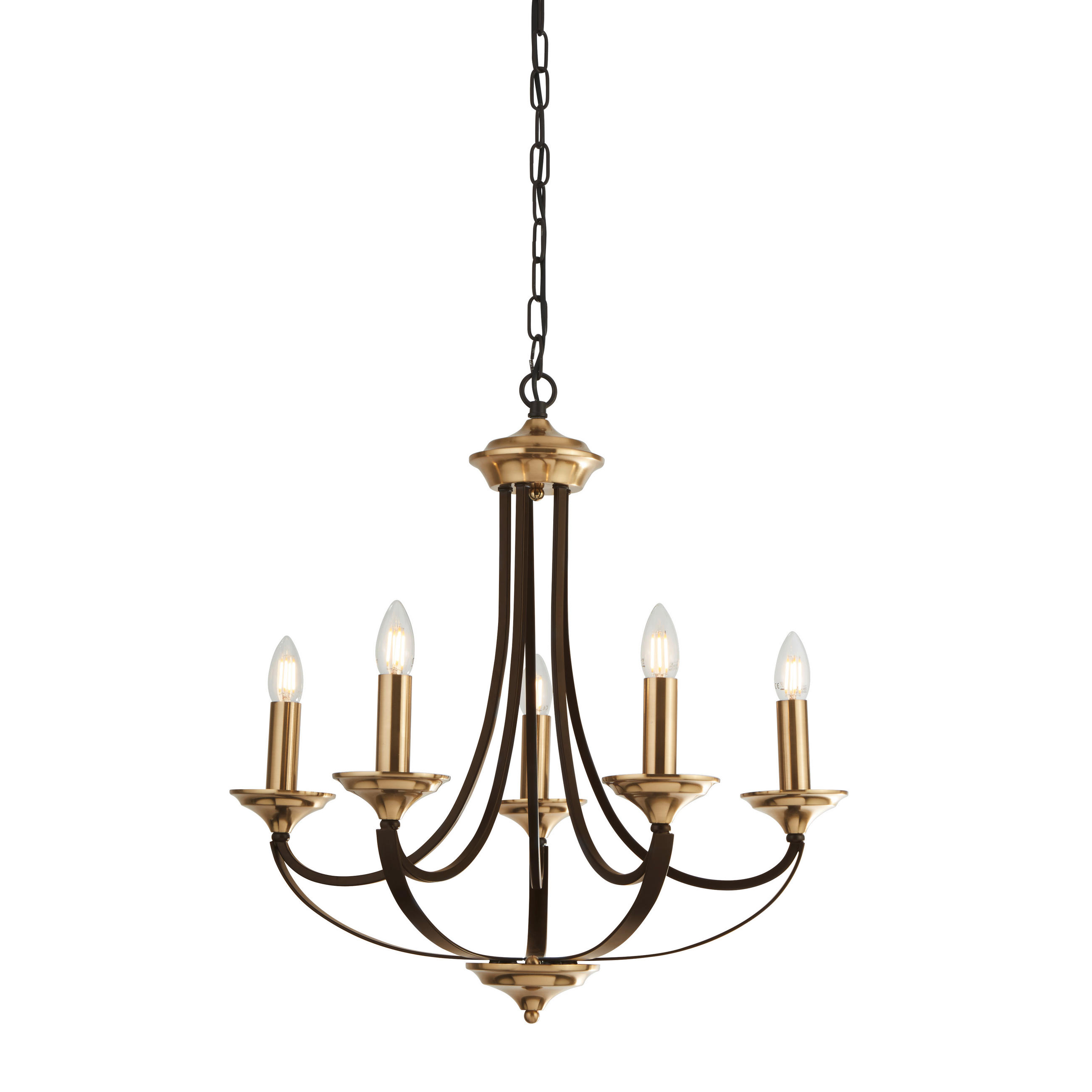 HÄNGELEUCHTE Belfry 58/58/62 cm   - Bronzefarben/Braun, ROMANTIK / LANDHAUS, Metall (58/58/62cm) - Searchlight