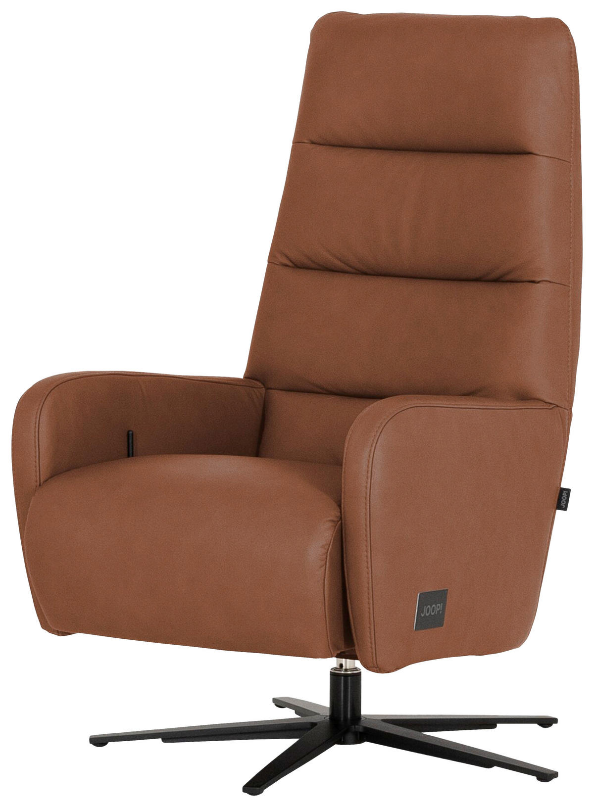 RELAXSESSEL Leder Braun  - Schwarz/Braun, Modern, Leder/Metall (66/110/83cm) - Joop!