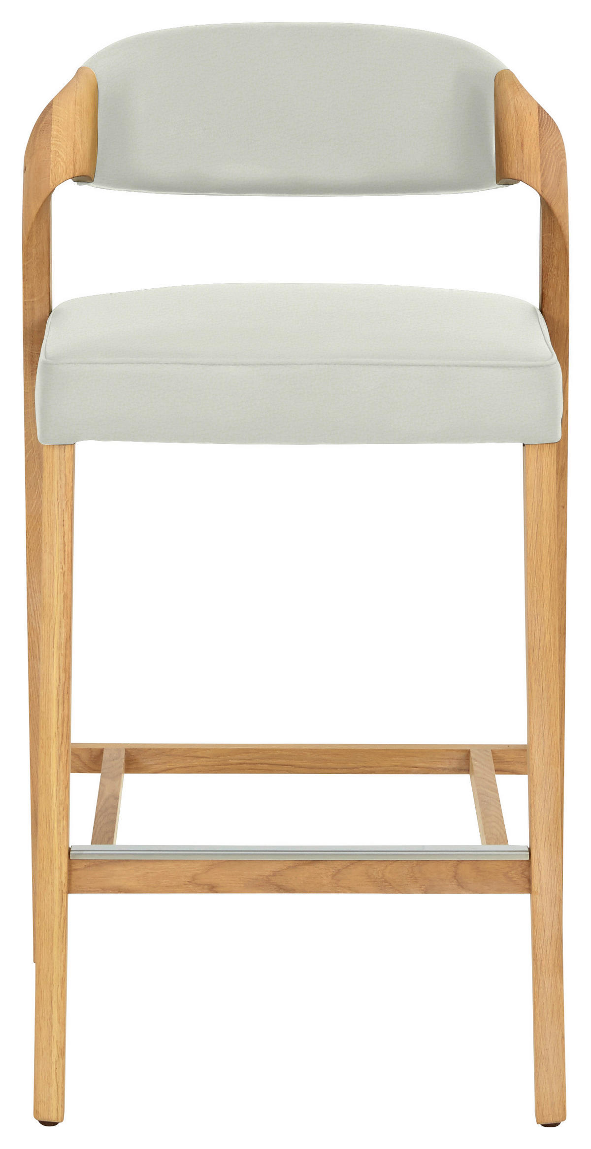 TRESENSTUHL in Weiß, Wildeiche  - Wildeiche/Weiß, Natur, Leder/Holz (51/93/49cm) - Voglauer