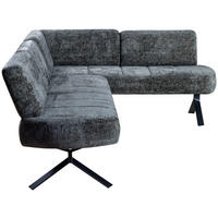 ECKBANK 176/248 cm Webstoff Grün   - Schwarz/Grün, MODERN, Textil/Metall (176/248cm) - Livetastic