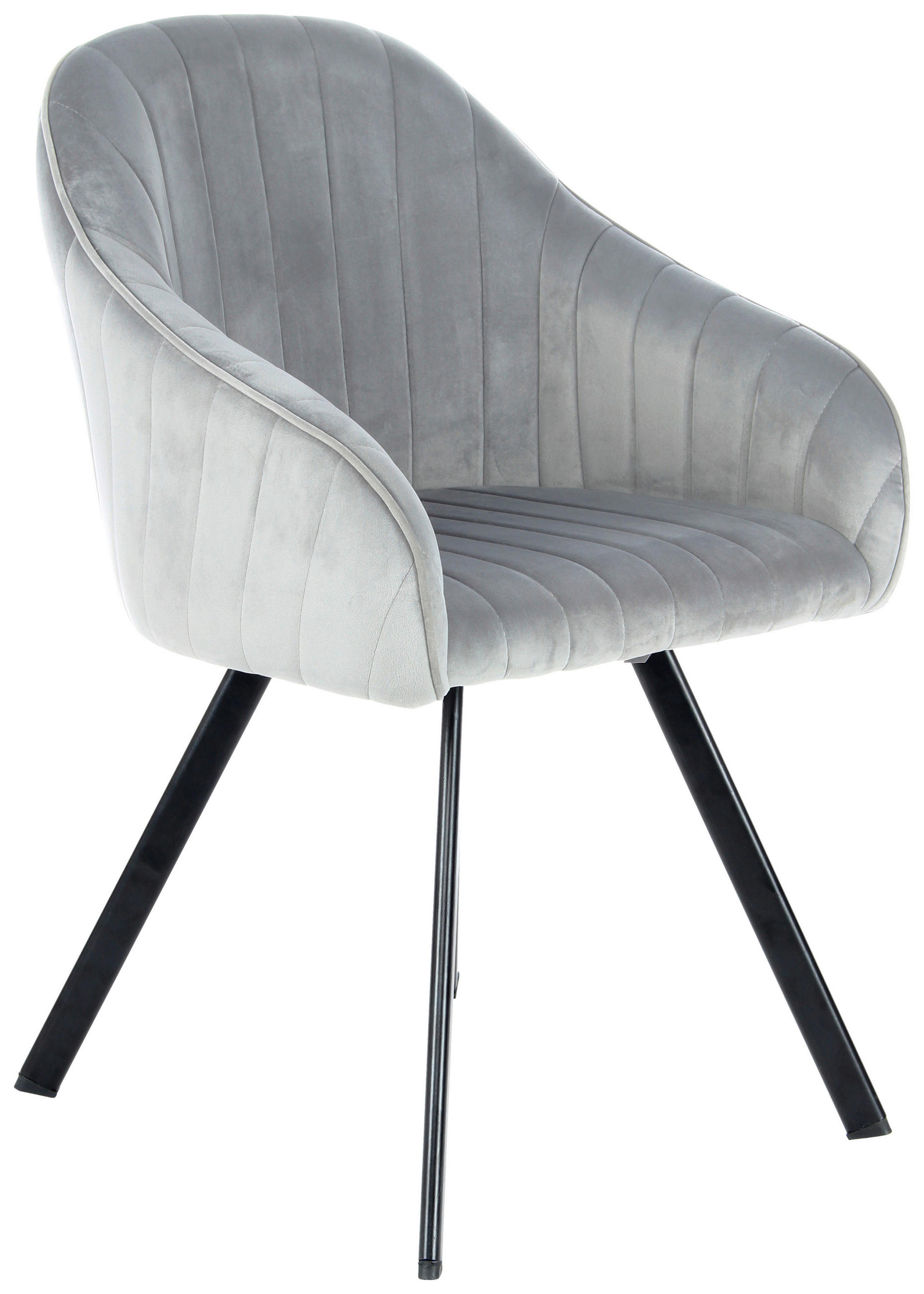 SADA STOLIČIEK S PODRÚČKAMI 2 kus - čierna/strieborná, Modern, kov/textil (56/86/59cm) - MID.YOU