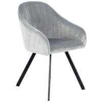 SADA ŽIDLÍ S PODRUČKAMI 2 kusy - černá/barvy stříbra, Moderní, kov/textil (56/86/59cm) - MID.YOU