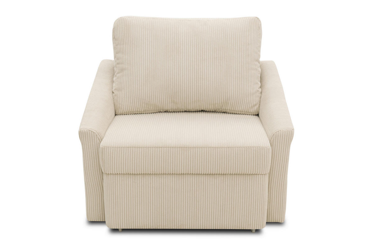 SCHLAFSESSEL RELAX BOX Mikrofaser Beige    - Beige/Schwarz, Basics, Kunststoff/Textil (108/86/96cm) - MID.YOU