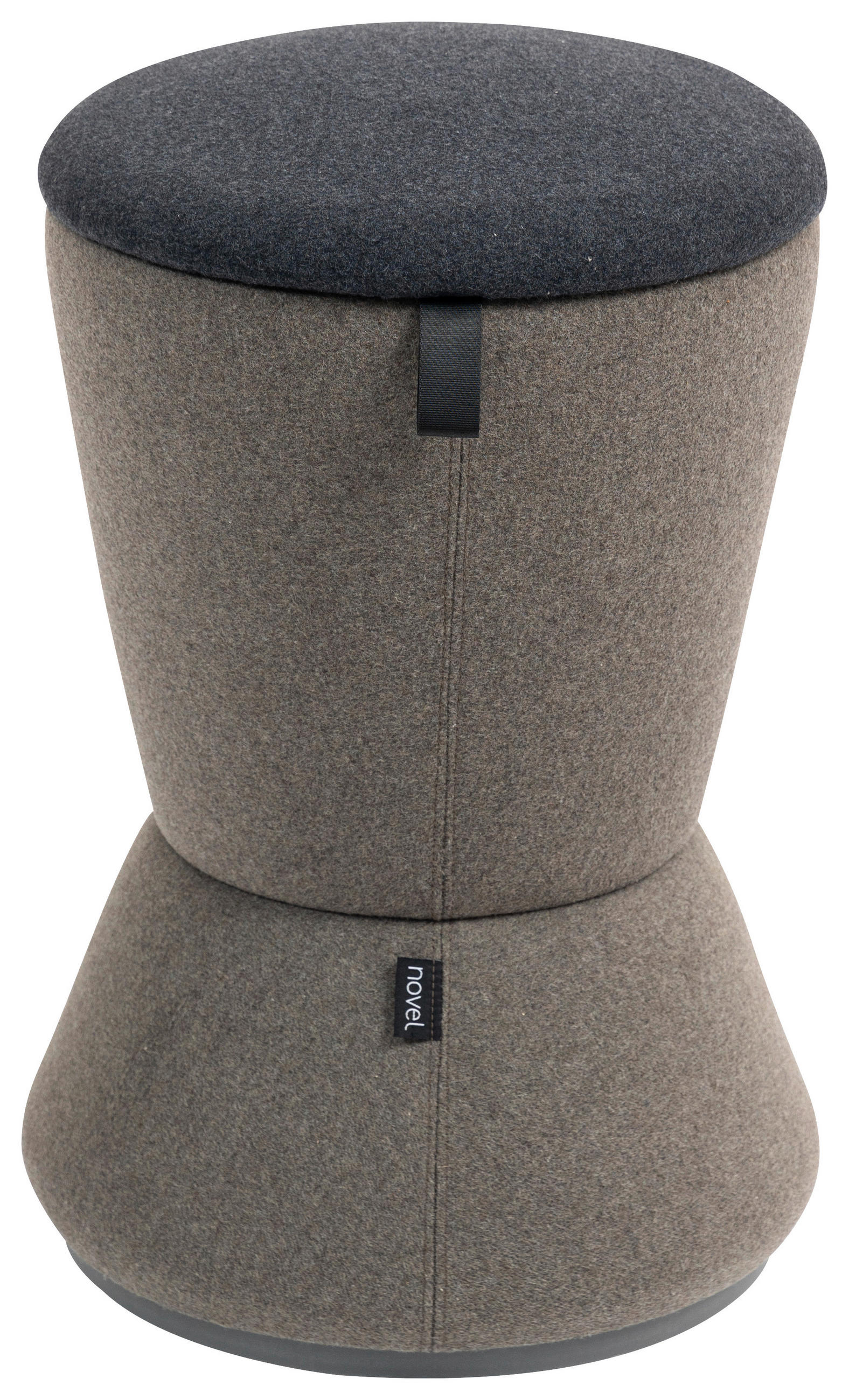 BÜROHOCKER Grau, Schwarz  - Schwarz/Grau, MODERN, Kunststoff/Textil (36,5/57/36,5cm) - Novel