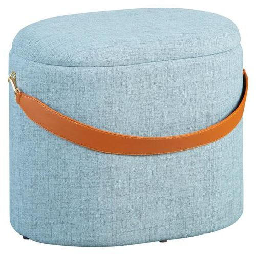 HOCKER in Textil, Holzwerkstoff Grau  - Grau, KONVENTIONELL, Holzwerkstoff/Kunststoff (42/36/30cm) - MID.YOU