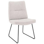 STUHL - Hellgrau/Schwarz, Design, Textil/Metall (50/90/68cm) - Valnatura