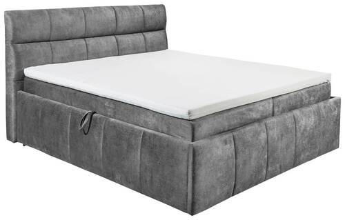 BOXBETT 180/200 cm  in Grau  - Schwarz/Grau, KONVENTIONELL, Kunststoff/Textil (180/200cm) - Modante
