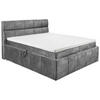 BOXBETT 180/200 cm  in Grau  - Schwarz/Grau, Konventionell, Kunststoff/Textil (180/200cm) - Modante